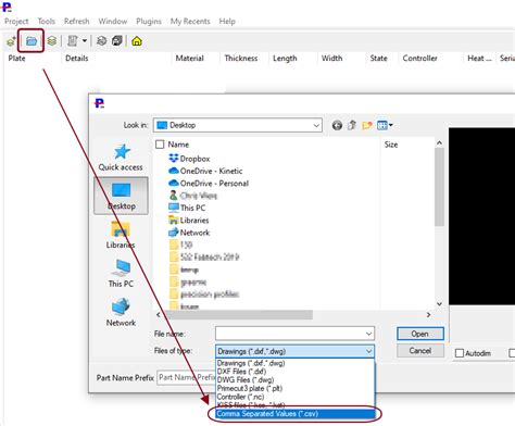 KSCUT System importer|Import and Export > Importing Plates to Stock using .